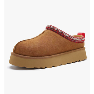 Women's Slippers Platform Mini Boots Short Ankle Boot Fur Fleece Lined Sneakers House slippers Anti-Slip Boot For Outdoor, 42