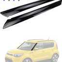 Flecto Windshield A-Pillar Trim Molding Set Compatible with 2014-2019 Kia Soul, Left Driver & Right Passenger Side, Exterior Window TrimWindow Outside AccessoriesReplaces 86170-B2000 86180-B2000
