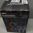 Bluetooth Speaker with 2 Rechargeable Wireless Microphone - Portable Party Speaker with Colorful Lights - Floorstanding Speakers Support TWS/AUX/USB/TF Card Ideal for Party,Home,Camping