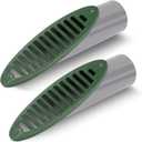 Yard Drain Emitter, 4in Green Angled Drainage Grate Yard for Sump Pump Discharge&Downspout Extensions,2PCS Angled Slope Pipe Grate for 4-Inch Connection,Reduce Stagnant Water