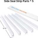 AmazerBath 5 PCS Shower Door Side Seal Strip for 3/8 Inch Glass - 15.75 Inches x 5, 5 Sections Segmented Shower Installation Kit, Frameless Glass Door Seal Strip