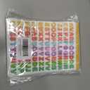 3 x 2400 Pieces Small Colorful Vinyl Letter Stickers, 24 Sheets Self Adhesive Mini Alphabet Stickers, 0.5 inch Numbers Letters Labels DIY Crafts Art Making, Used for Cards, Notebook Decor