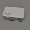 4in1 Retractable Gan Wall Charger Plug for iPhone 17 USB C, Travel Essentials Brick Multiport,3ft Lightening+ Type C Cables,40W Fast Charging Foldable Block for iPhone 17 Pro/16/15/14/13,iPad,Galaxy