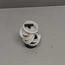 Anmire 6 White Threaded Socket Rings & 1 Black Socket Ring Tool, for Medium Base E26 Sockets, G0601