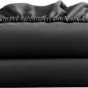 FreshCulture Twin XL Fitted Sheet Only 2 Pack - Hotel Quality Fitted Sheet - Ultra Soft & Breathable - Brushed Microfiber - Deep Pocket - Cooling Fitted Sheets for Twin XL Size Bed (Black)