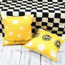 ONWAY Summer Pillow Covers 18x18 Farmhouse Lemon Hello Sunshine Outdoor Throw Pillows Yellow Summer Patio Decorations Cushion Case for Sofa Couch Set of 2