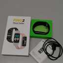 FITVII FINO 2 Slim Fitness Tracker, Smart Watch with Blood Oxygen, Sleep Monitor, 24/7 Heart Rate & Blood Pressure, IP68 Waterproof Health Activity Trackers with Calories Step Counter for Women Men (Black)