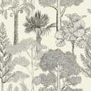 Safiyya Peel and Stick Wallpaper Beige Forest Contact Paper 17.3" x 393" Vintage Tree Wall Paper Renter Friendly Self Adhesive Removable Wallpaper for Bathroom Vinyl