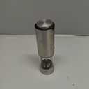 CIRCLE JOY Electric Pepper Grinder Stainless Steel Rechargeable Pepper Mill with External Adjustable Coarseness, 95ml Container and White LED Light, Silver