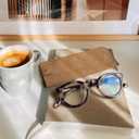 EASY READ Retro Round Blue Light Blocking Reading Glasses for Women,Anti UV Readers for Women with Spring Hinge