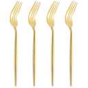 U-QE 60Pcs Gold Plastic Forks - Heavy Duty Plastic Forks Disposable - 7.6 Inch Gold Disposable Forks - Luxurious Plastic Silverware Perfect for Parties, Weddings and Other Daily Events
