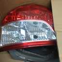 Tail Lights Assembly Pair for 2007 2008 2009 2010 2011 Toyota Yaris 4-Doors Sedan Red Taillights Rear Back Brake Lmaps Replacement Driver and Passenger Side,Chrome Housing Clear Lens