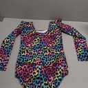 Girls Gymnastics Leotards Long Sleeve Ruffle Tumbling Bodysuits Dance Outfits for Kids Training Class, 140