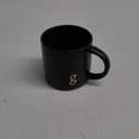 COLLECTIVE HOME - Black Monogram Ceramic Mugs, 15 oz Golden Initial Coffee Cups, Elegant Alphabet Tea Mugs, Personalized Halloween Mug with Gift Box, Perfect for Office and Home Dcor (g)