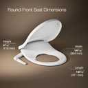 Kohler PureWash M250 Manual Round Bidet Toilet Seat, White, Quiet-Close Lid Prevents Slamming, Easy Installation with Quick-Release Hinges, Adjustable Spray Position & Pressure