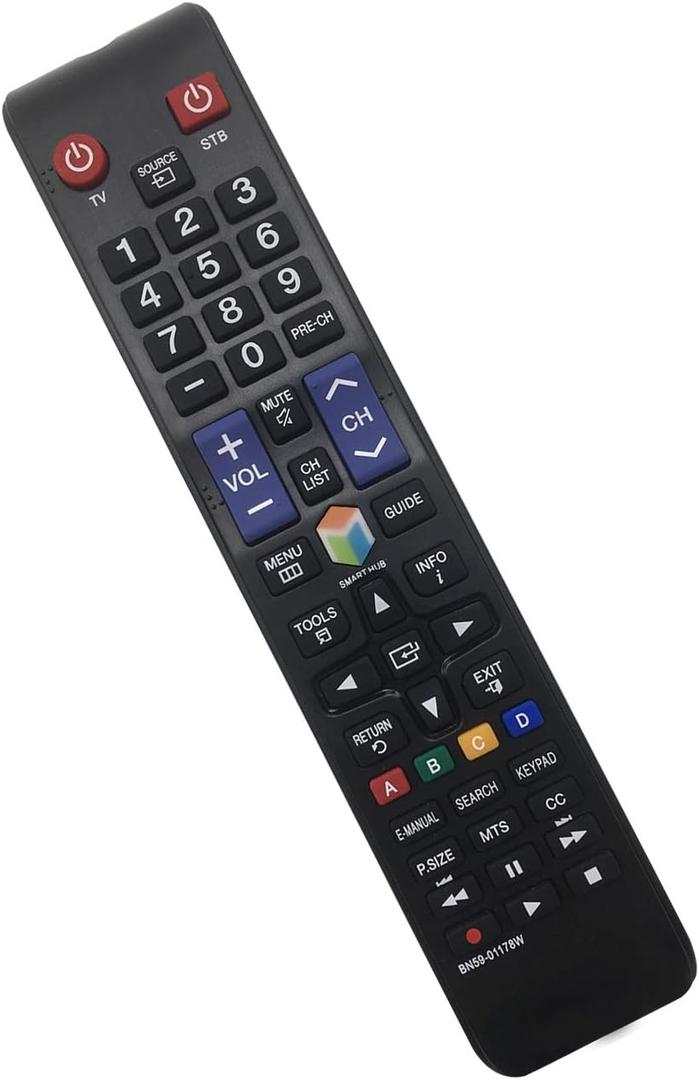 New Replacement Samsung TV Remote Control BN59-01178W for Samsung LCD LED Smart TV BN59-01199F BN59-00857A AA59-00637A AA59-00652A BN59-01259E - No Programming Needed