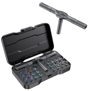 DYLIFE 24 in 1 Magnetic Screwdriver Set, DIY Ratchet Mini Removable Self-Assembly Precision Screwdriver Tool Kit, Magnetic DIY Precision Tool Kit with Variety Head Styles for PC/Mobile/Watch/Bicycle