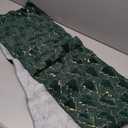 Merry Christmas Table Runner 13x72 Inch Soft Plush Faux Fur Jacquard Green Christmas Tree Xmas Decorations Winter Holiday Christmas Runner for Table Home Kitchen Dining Room Decor