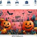 Pink Halloween Decor Happy Halloween Kids Banner, 4x6 ft Night Party Decorations, Spooky Indoor Ghost Banner (Orange Pumpkin)