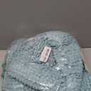 H.VERSAILTEX Bath Rugs for Bathroom Non Slip Bath Mats Extra Thick Chenille Striped Rug 20" x 32" Absorbent Non Skid Fluffy Soft Shaggy Washable Plush Mat for Indoor, Bath Room, Tub - Aqua Haze