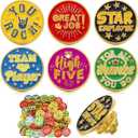 Zeyune 48 Pcs Recognition Pins Employee of The Month Lapel Pin 3/4 Inch Employee Appreciation Pins Team Gift for Award Employees Staff Bulk(Reward Style)