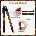 25 Set Black History Month Pens Bulk with Bookmarks for Women Men African American Gifts Inspiration Freedom Party Favors Office Supplies Festival Celebration