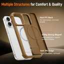 EYZUTAK Magnetic for iPhone 13 Pro Max Case, Compatible with MagSafe, Military Grade Drop Protection Translucent Matte Phone Case Slim Anti-Fingerprint Shockproof Protective Cover for Women Men-Gold