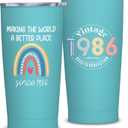 40th Birthday Gifts Women, Gifts for 40 Year Old Woman, 40th Birthday Decorations, 1986 Tumbler for Woman, Forty Gift for Her, 40 Yr Old Bday 20oz Tumbler