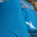 Wenqik 2 Pcs Outdoor Chaise Lounge Cushion with Pillow and Side Pocket Waterproof Lounge Chair Cushions with Pocket on Back 72 x 21 x 4 Inch Patio Pool Replacement Pad (Sky Blue)