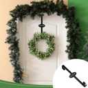 Therwen Christmas Wreath Hanger for Front Door 15' Blessed Metal Wreath Door Hanger Hook for Wreaths Blessed Welcome Sign for Xmas Party Office Home Wall Decor