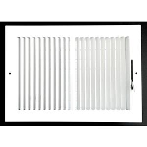 12"x 8" (Duct Opening Size) 2-Way Stamped Face Steel Ceiling/sidewall Air Supply Register - Vent Cover - Actual Outside Dimension 13.75" X 9.75"