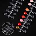 Tbestmax 720 Pcs Nail Polish Swatch Dots, Drop Shape False Nail Polish Color Display Tips with Adhesive Sticker for Nail Polish Training Practicing
