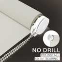 No Drill Blackout Roller Shade 28" W x 75" H, Beige