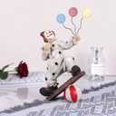 orenm Creative Clown Circus Statues, Interesting Home Decor Resin Sculpture, Handmade Crafts Collectible Art Figures Decor Ornament, Christmas, Parties and Events Desktop Decor (Balloon)
