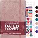 Legend Planner Jan 2026  Jan 2027 Dated Weekly & Monthly Planner to Hit Your Goals, Increase Productivity & Live Happier. Organizer Notebook & Productivity Journal. A5 Hardcover (Rose Gold) (A5 (5.5" x 8.3"))