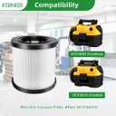 2 Pack DCV5801H HEPA Filter Compatible with DEWALT DCV580H, DCV581H 20V MAX Wet/Dry Vacuum, with 4 Foam Sleeve Filters & 1 Brush