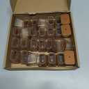 28Pcs Chair Leg Floor Protectors Rectangle for Hardwood Floors Silicone Caps Covers Felt Furniture Pads Clear Chair Sliders, Protect The Floor from Scratches(Fit:L 1.12"-1.5", W 0.75"-1")