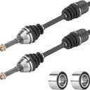 Front Left/Right CV Axles Polaris Sportsman (4x4) 400 HO 500 EFI 570 700 800-2007-2020 1332347, 1332656, CV Axle Drive Shaft & Wheel Bearing Kit-2 Pairs