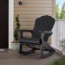 Keter Everest Adirondack Rocker - Graphite, 38 inches x 31.375 inches x 40.5 inches