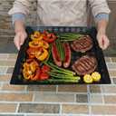 Vegetable Grill Basket for Outdoor Grill - 15.8"*15.8"Extra Large XXL Heavy-Duty Veggie Grilling Basket, Square, Non-stick Enamel Coating, Grilling Accessories for Grills and Vegetables