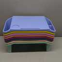 8 Pcs Kids Lap Desk Tray Bulk 19.7x9.6x7.1in Portable Lap Tray for Kids Plastic Table with Side Storage Space for Bed Classroom Laptop Children Car Activity Eating Floor (Cute Colors)