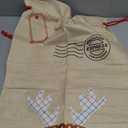 LessMo Christmas Santa Sack, Large Canvas Gift Bag with Drawstring, [Place to Write Wishes] Reusable Personalized Best Gift, for Xmas Package Storage, Christmas Party Supplies Favors