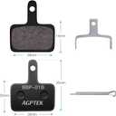 AGPTEK Bike Brake Pads, High-Performance Brake Pads, Disc Brake Pads & Spring (Semi-Metallic&Resin) for Mountain Bike Disc Brakes,Bike Pads Compatible with TRP Tektro Shimano Deore Br
