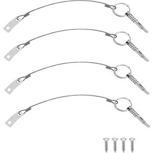 1/4" Diameter Bimini Top Quick Release Pins 316 Stainless Steel Pin and Ring Easy to Fix and Remove Bimini Pins, Marine Hardware for Boats, Yachts, Speedboats, Motorboats, Ships (4 Pack)