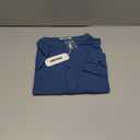 COOFANDY Men's Cotton Linen Henley T-Shirt Long Sleeve Hippie Casual Beach T-Shirts (Large, Denim Blue)