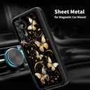 for Galaxy A14 5G Case,Dual Layer Hybrid (Magnetic Mount Friendly) Shockproof Drop Protection Impact Phone Cover Case for Samsung Galaxy A14 5G 6.6 inch,Abstract Butterfly