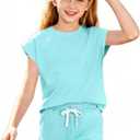 Girls 2 Piece Summer Outfits Lounge Shorts Sets for Girls 5-14 Y