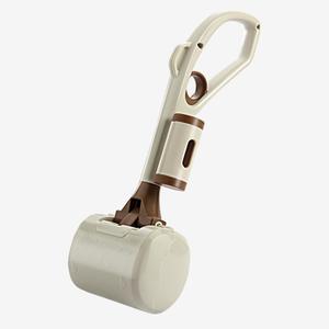 Portable Dog Pooper Scooper for Large Small Dogs, Dog Poop Scooper with Bag Attachment, Easy to Use for Grass, Dirt, Gravel, Indoor Outdoor Pet Poo Catcher on Walks (Brown)