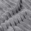 BEDELITE Fleece Throw Blanket for Couch 3D Ribbed Jacquard Soft and Warm Decorative Fuzzy Blanket Cozy, Fluffy, Plush Lightweight Grey Throw Blankets for Bed, Sofa, 50x60 inches
