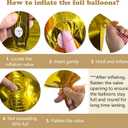 Silver Birthday Decorations with 16pcs Large 4D Foil Balloons in Different Size (10-50 Inch) + 6pcs 18" Heart Balloons + 16 Happy Birthday Banner for Bday, Wedding Bridal Decoration (Silver)